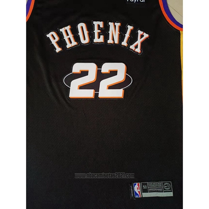 Camiseta Phoenix Suns Deandre Ayton #22 75th Anniversary 2022 Negro
